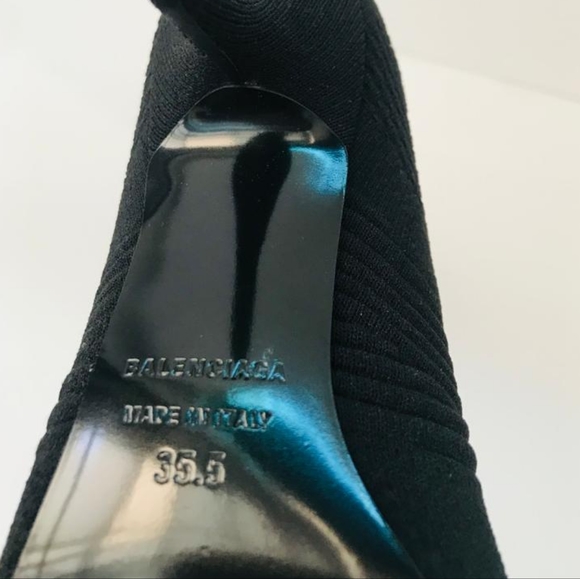 - New 💯 Authentic Balenciaga Black Knit Fabric Knife Ankle Socks Booties 3 - Picture 10 of 17